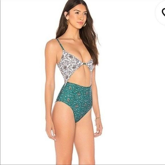 TAVIK Womens Size Small Penelope One Piece in Wild Flower Storm Green - Picture 2 of 8